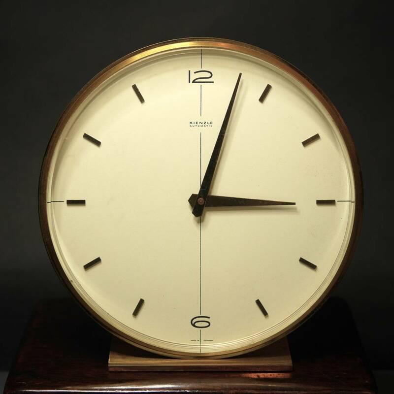 ヴィンテージ ◆ KIENZLE キンツレ 置時計 ドイツ製 時計 当時物 09-02