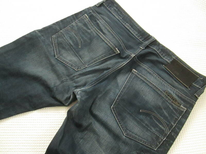 G-STAR RAW 3301 TAPERED 50779-5286-89 ☆ W34/ウエスト約95cm ☆ 濃紺 ボタンフライ デニム パンツ ジーンズ ジーパン ジースターロウ