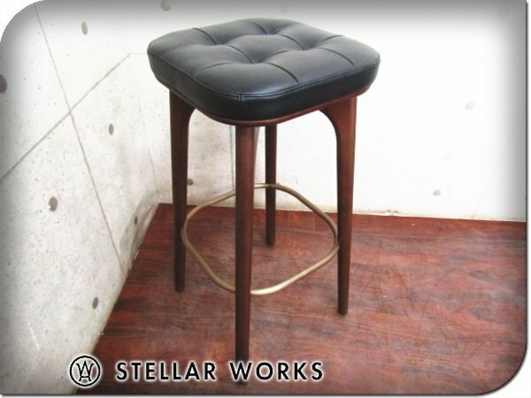 新品/未使用品/STELLAR WORKS/高級/FLYMEe取扱い/Utility stool H760/Neri & Hu/アッシュ材/スチール/牛革/ハイスツール/129,800円/ft8494m