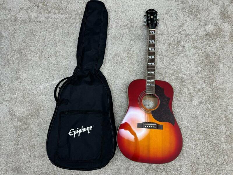 Epiphone エピフォン HUMMINGBIRD HS ハミングバード ギター アコースティックギター 美品 ソフトケース付き 送料無料