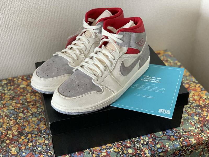 NIKE / JORDAN x Sneakers N Stuff (SNS) / Air Jordan 1 Mid Premium / US14 / Sail x Grey / 未使用 / AJ1 / スニーカーズンスタッフ