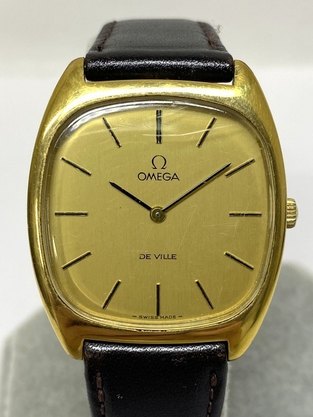 【即決】 OMEGA オメガ デ・ヴィル デビル De Ville メンズウォッチ 腕時計 1977 111.0139 ゴールド文字盤 手巻き Cal.625