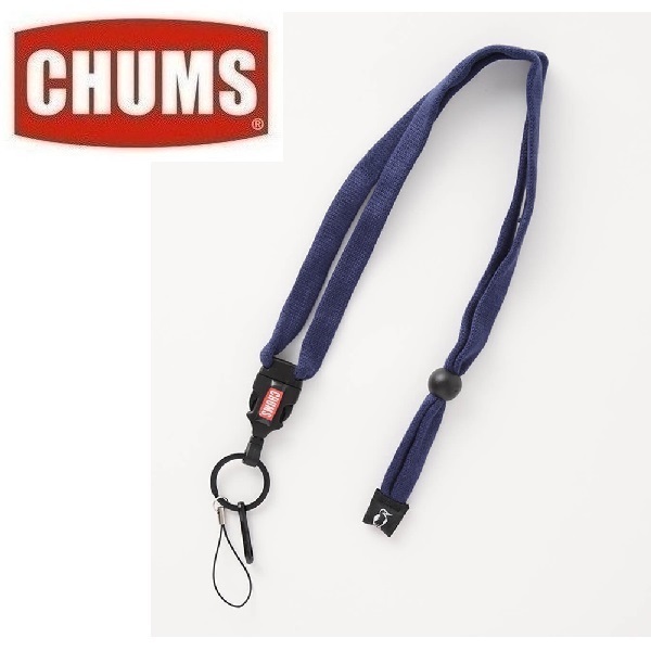 CHUMS チャムス ランヤードオリジナル ネイビー　CH61-1170　ネックストラップ　ホルダー　スマホ　携帯　ID