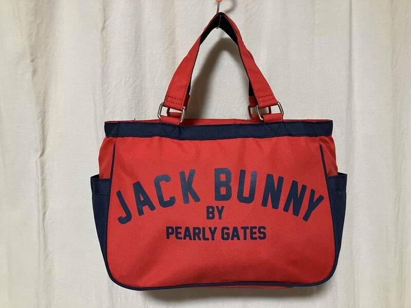 JACK BUNNY BY PEARLY GATES ジャックバニー バイ パーリーゲイツ バッグ/かばん 赤×紺 中古品 