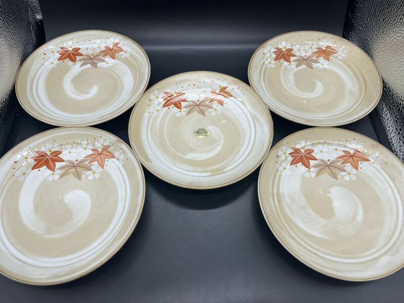 京都 雲楽窯 清水焼 陶磁器 小皿 ×5枚 和食器