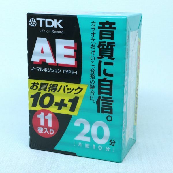 055d 未開封 未使用 TDK AE-20X11G カセット テープ AE20 20分 11巻セット ノーマルポジション