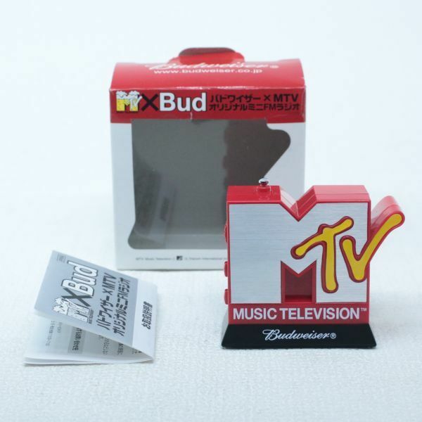 033d ジャンク MTV ミュージックテレビジョン x Budweiser バドワイザー オリジナルミニFMラジオMTV x Budweiser mini FM radio with box