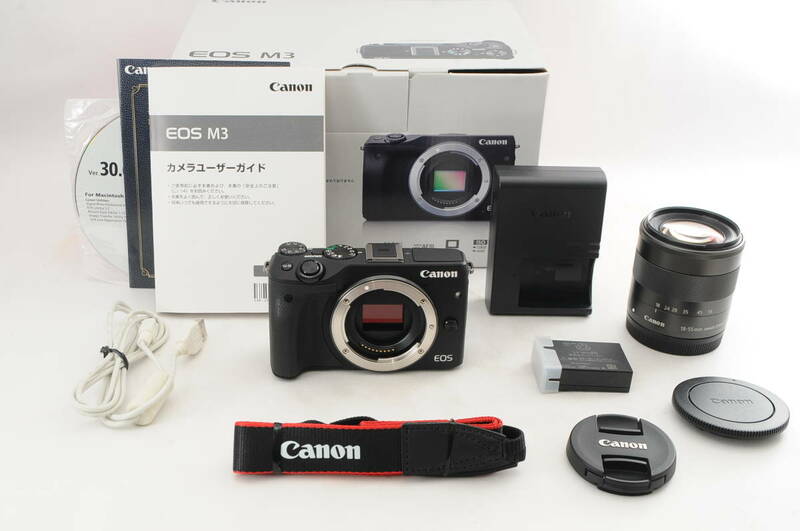 Canon キヤノン EOS M3 EF-M 18-55mm 1:3.5-5.6 IS STM ズームレンズキット ★外観光学超美品★