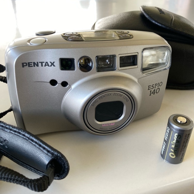 ◆PENTAX ESPIO 140 ペンタックス ケース リモコン 電池付き フィルムカメラ