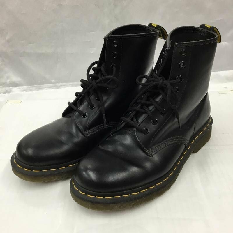 Dr.Martens US：9 ドクターマーチン ブーツ ショートブーツ 1460 8ホール レザー UK8 Boots Short Boots 黒 / ブラック / 10104797