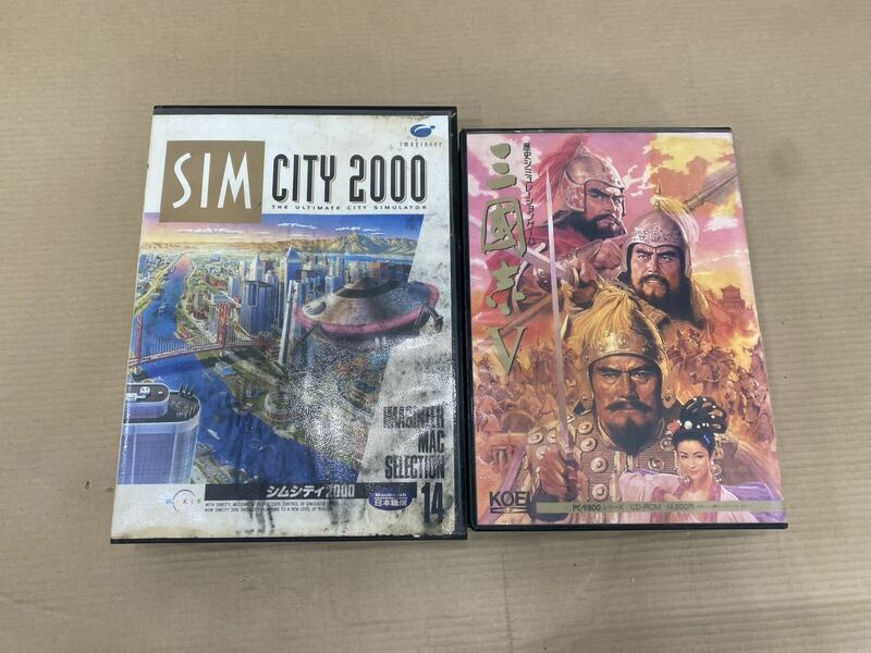 パソコンソフト シムシティ2000 3.5‘2HD / 三国志Ⅴ PC-9800 シュミレーションゲーム