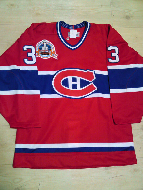 NHL Montreal Canadiens Patrick Roy CCM Authentic jersey with Stanley Cup 1993 patch