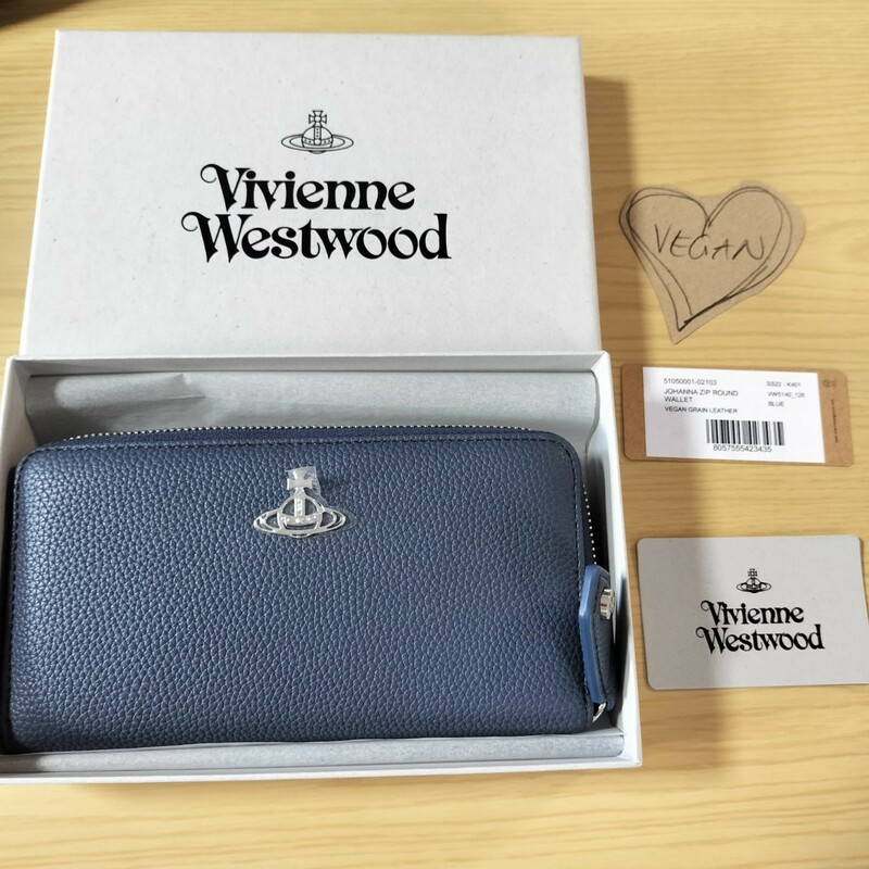 Vivienne Westwood(ヴィヴィアンウエストウッド)灰青オーブ長財布　サイフ新品　未使用　タグ付き　箱付き