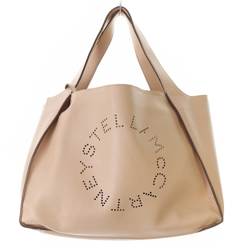 ステラマッカートニー STELLA McCARTNEY パンチングロゴ トートバッグ ハンドバッグ レザー ピンクべージュ 502793 /SR23 ■SH レディース