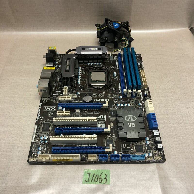 (J1063)マザーボード ASROCK P67 Extreme4 core i5-2400 メモリーカード3枚corsair CML 16GX3M4A 1600C9B