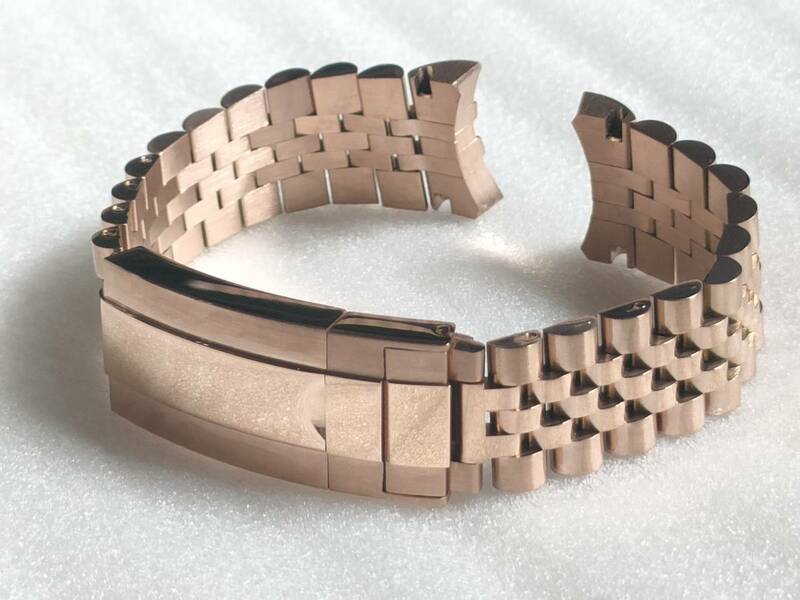 【新品】腕時計 ステンレスジュビリーベルト ロレックス対応 ローズゴールド 互換品