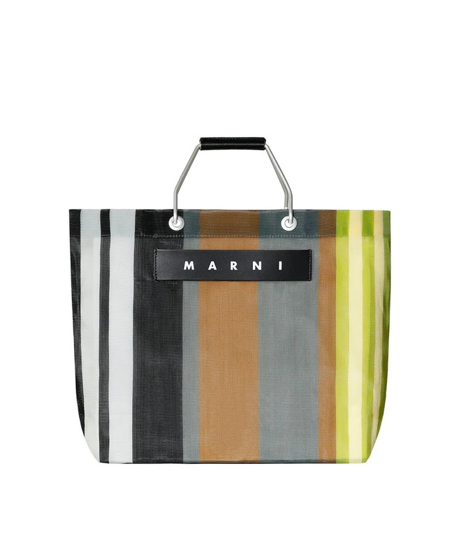 国内正規品 新品未開封 MARNI MARKET STRIPE BAG SOFT BEIGE タグ付き マルニ マーケット ストライプ バッグ ソフトベージュ