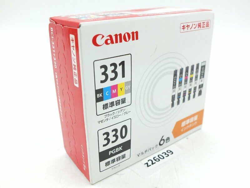 【z26039】新品・未使用 Canon キヤノン 純正品 標準容量 インクタンク BCI-331＋330 6MP マルチパック 6色 取付期限2024.07