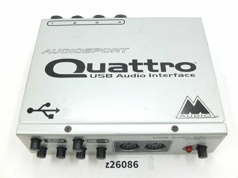 【z26086】M-AUDIO エムオーディオ Quattro USBオーディオインターフェース USB Audio Interface 24bit/96KHz 通電確認済み 格安スタート