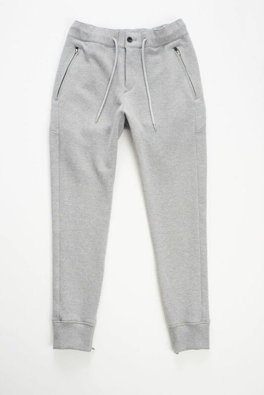 【AKM】エイケイエム RIB SWEAT PANTS TYPE-R 裾ジップ リブ スウェット ジョガー パンツ XL グレー 美品 定価45000円程度