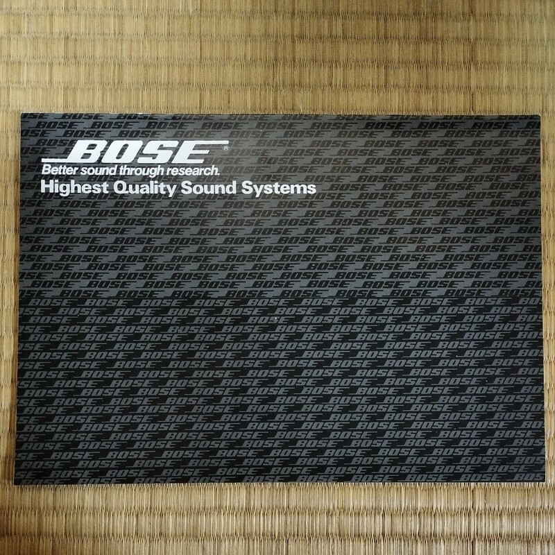 【カタログ】BOSE　ボーズ　スピーカーカタログ　1987年