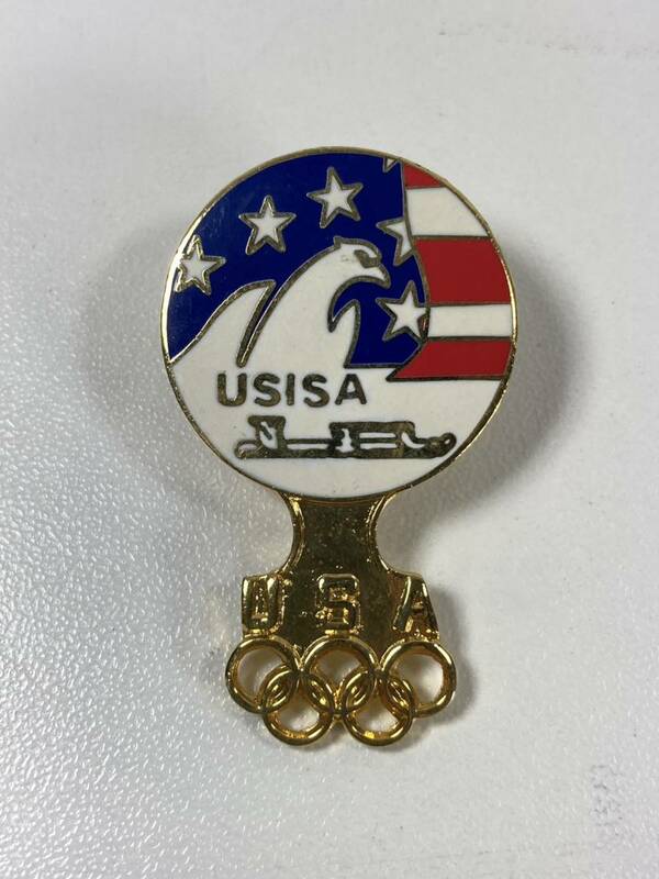 希少 USA USISA アメリカ国際スピードスケート協会 オリンピック ピンバッジ ピンズ ピンバッチ バッジ バッチ