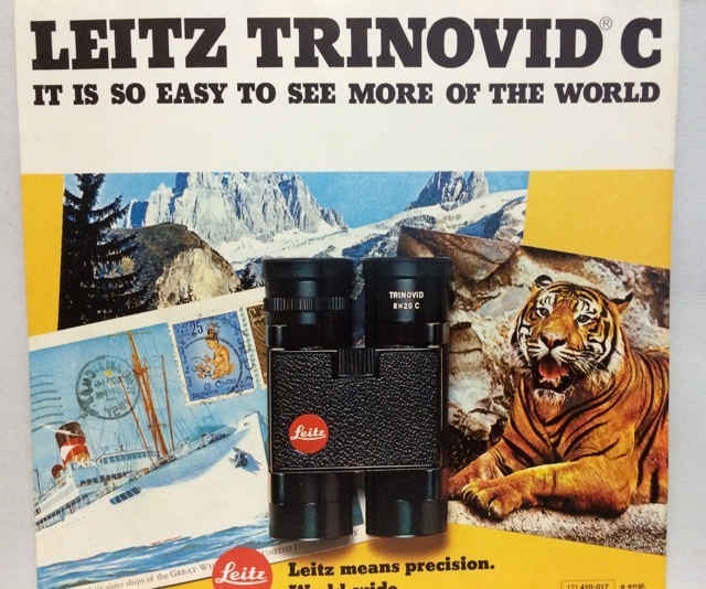 ライカ LEITZ TRINOVID-C Binoculars 1979年 カタログ 英語版　三開き裏表 美品