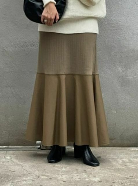 ビアズリー BEARDSLEY 裾フレアコンビカットスカート 1