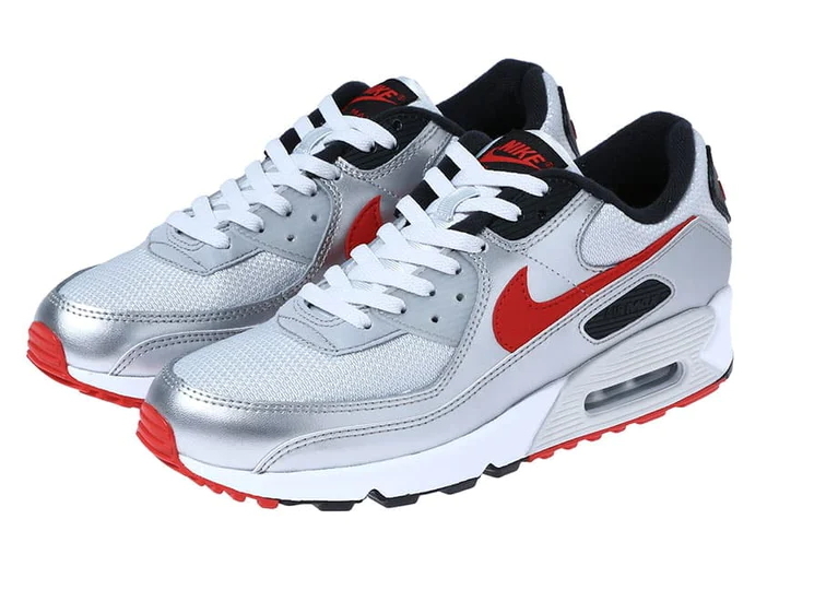 税込♪◆新品◆NIKI AIR MAX 90/ナイキ エアマックス90◆シルバー/レッド/ブラック◆US10.5/28.5cm◆DX4233-001◆スニーカー