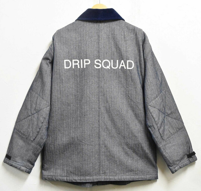 WTAPS ダブルタップス 裏原 DRIP SQUAD コットンジャケット ヘリンボーン ネイビー メンズL相当(28849