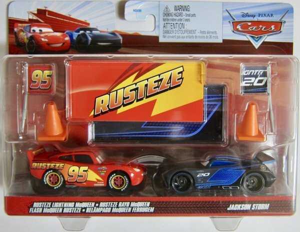 マテル カーズ ラスティーズ ライトニングマックィーン & ジャクソンストーム ミニカー CARS RUSTEZE LIGHTNING McQUEEN & JACKSON STORM