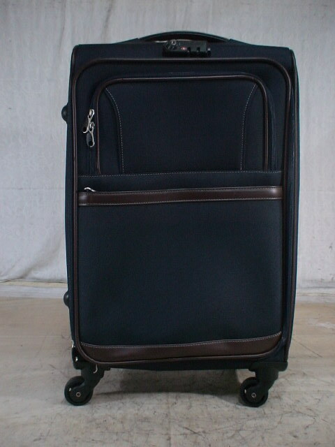 5213　ネイビー　TSAロック付　鍵付　スーツケース　キャリケース　旅行用　ビジネストラベルバック