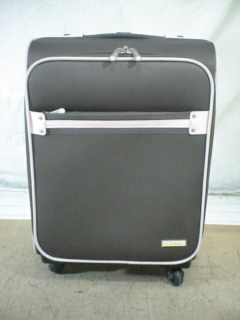 5078　BLLE　TRAVEL　茶×ピンク　機内持ち込みOK　鍵付　スーツケース　キャリケース　旅行用　ビジネストラベルバック