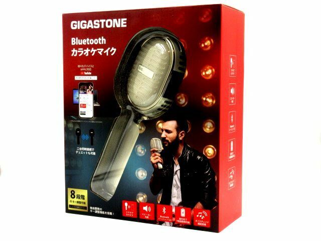 ■未開封・未使用品 GIGASTONE ギガストーン Bluetooth カラオケマイク KMH-9550G スマホ対応 スピーカー内臓 ボイスチェンジ機能搭載