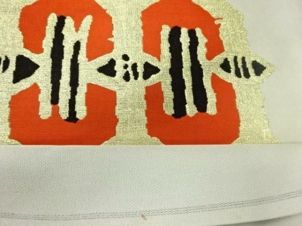 ys6939686; 宗sou 川島織物製　変わり亀甲に抽象模様織出し名古屋帯【アンティーク】【着】
