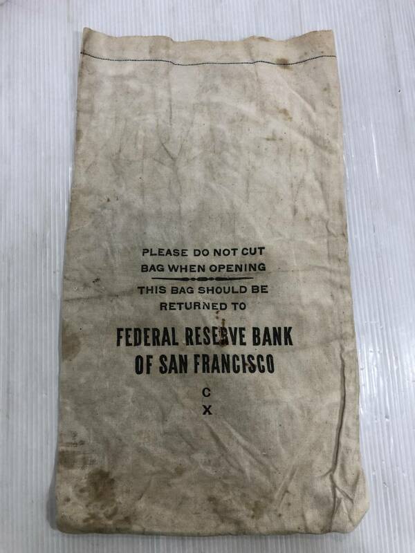 USアンティーク バンク小袋【FEDERAL RESERVE BANK OF SAN FRANCISCO】小物入れ・インテリアに！ アメリカ買い付け品
