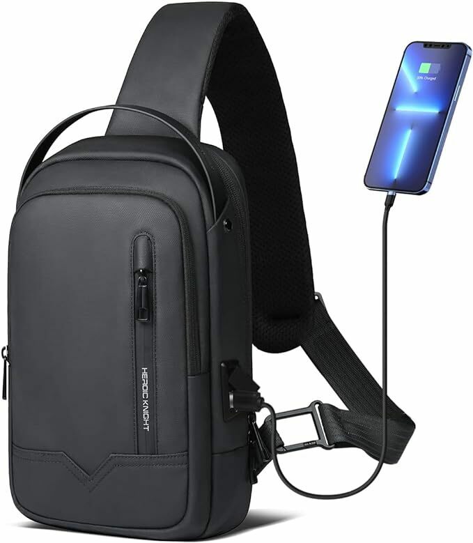 ボディバッグ ショルダーバッグ メンズ 斜め掛け 大容量 防水 軽量 USBポート付き iPad収納可能 肩掛けバッグ スポーツ 旅行 通勤 通学