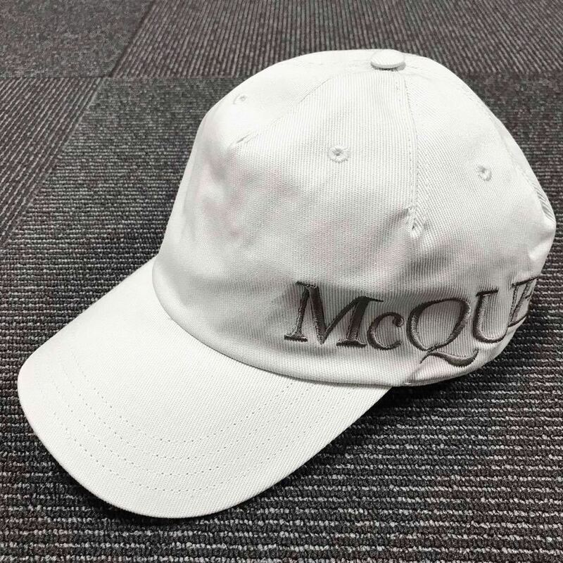 【アレキサンダーマックイーン】本物 Alexander McQUEEN ベースボールキャップ ロゴ サイズ M/58 コットン 帽子 メンズ レディース 伊製 2