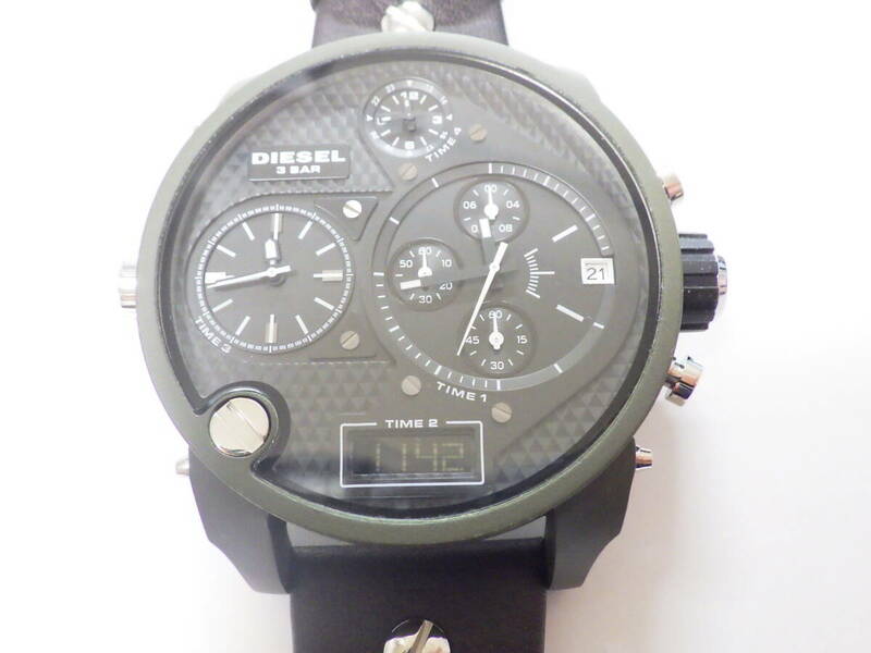 DIESELディーゼル デジアナ クロノグラフ腕時計 DZ7250　№074