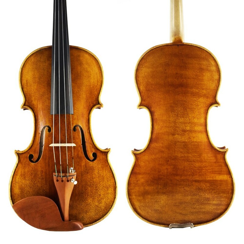 アマティ モデル　古材で作ったバイオリン　ワンピースバック　ブラウンA