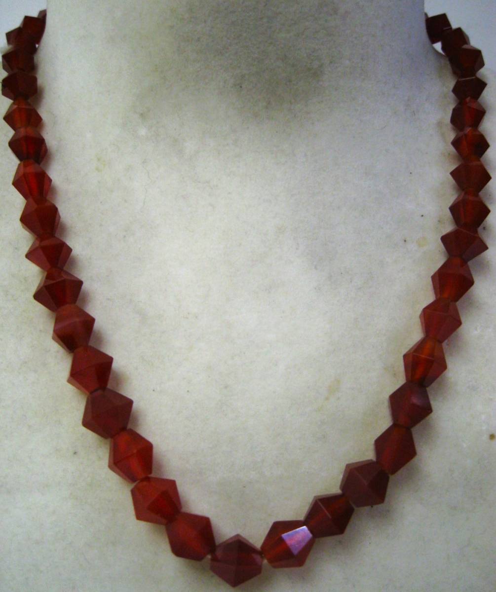 【東京 谷中 質屋おぢさん】極美品 メノウ ネックレス グラデーション 約 6mm～9mm 25.5g