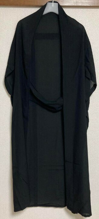ヨウジヤマモト ファム 1995 SS 名作着物 パリコレクション シルク着物 羽織 袈裟 希少生産 レア 黒 ブラック シルク 絹100％ ヴィンテージ