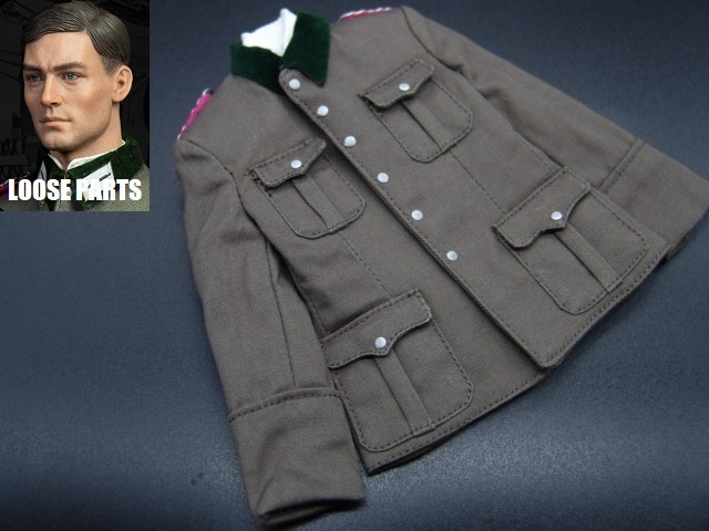 【 Walkre 】1/6ドールパーツ：Facepool製：WWII ドイツ軍参謀将校 将校用制服上着（記章付き）【ワルキューレ作戦版】