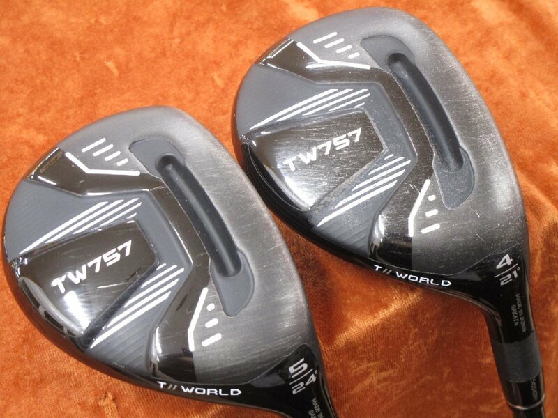 ■ ホンマ TOUR WORLD TW757 U4 U5 21度 24度 VIZARD for TW757 50 S 中古 ユーティリティ 2本セット ツアーワールド TW 757■