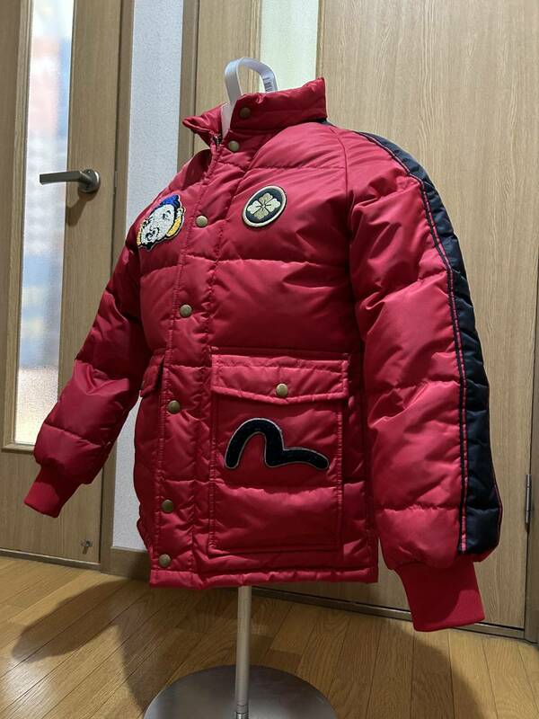 EVISU レーシング ダウン カスタムエンブレムジ　赤 サイズ36 エヴィス 