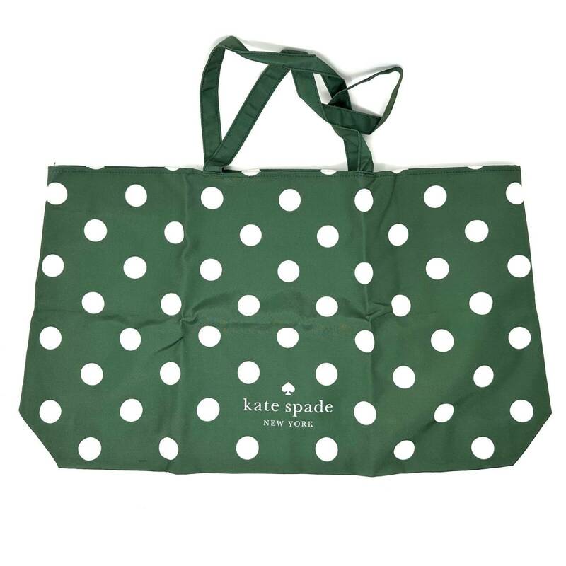 ☆限定品☆kate spade 水玉柄 ショッピングバッグ Green