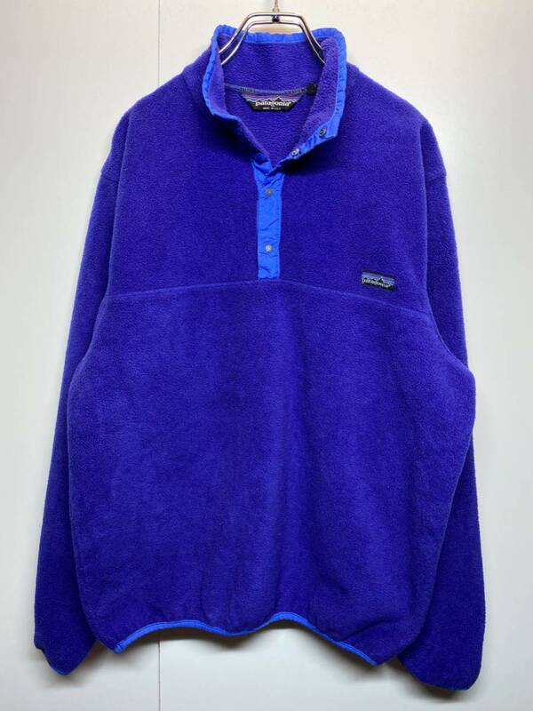 【L】80's VINTAGE Patagonia fleece snap-T USA 80年代 ビンテージ パタゴニア フリース スナップT 三角タグ ブルー アメリカ製 F305