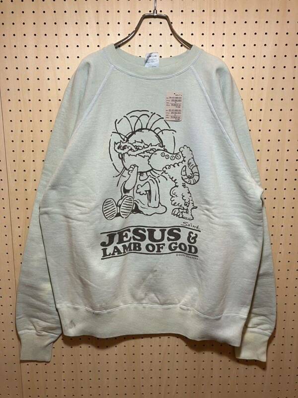 【XL】 SAINT MICHAEL 23AW Crewneck Sweat JESUS BLUE セントマイケル クルーネック スウェット ジーザス ブルー (SM-A23-0000-024) F391