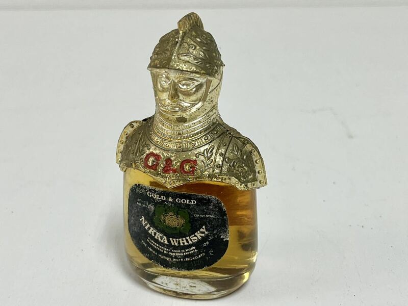 未開栓 NIKKA ニッカ WHISKY ウイスキー GOLD & GOLD G&G 甲冑 ボトルカバー 付き ミニ ボトル 50ml 40% ニッカウヰスキー