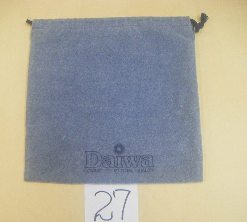 DAIWA ダイワ 純正 グレーリール袋 （27） 25X25ｃｍ フェルト素材 